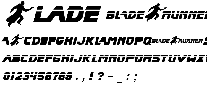 Blade Runner Movie Font 2 police